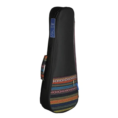 Colorful 21" Soprano Ukelele Ukulele Uke Bag Backpack Case Ethnic National Style Durable Cotton Thicken Padding with Adjustable Shoulder Strap