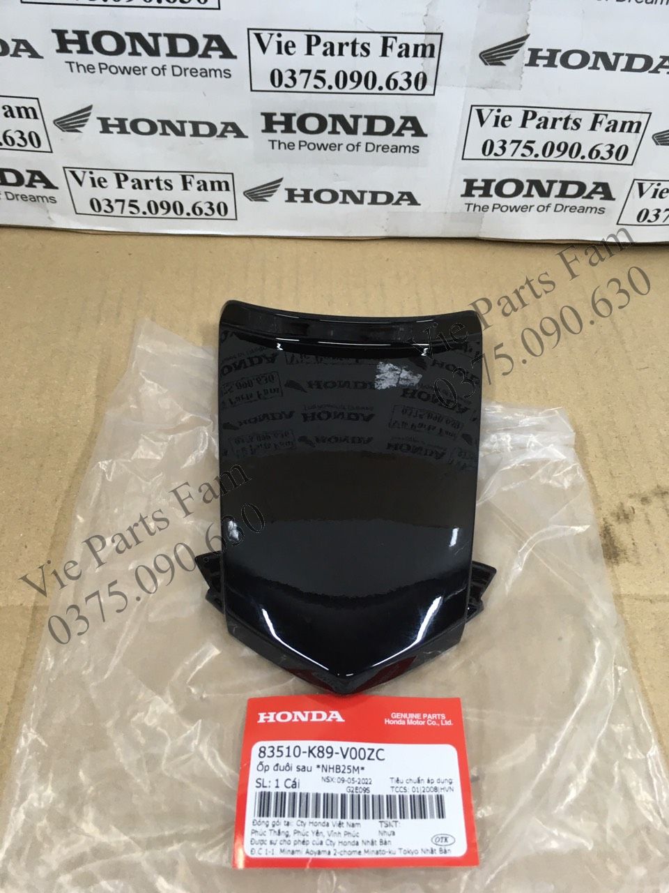 Ốp đuôi sau, mu rùa, ốp trên đèn hậu wave a110 2017-2022 nhiều màu, hàng din honda mới 100%