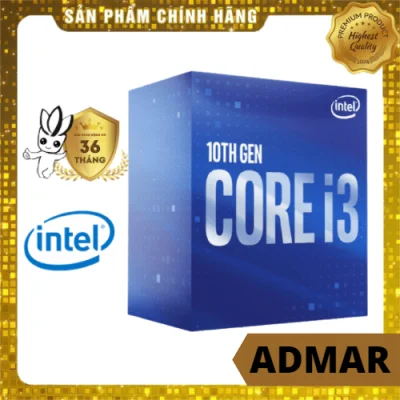 CPU Intel Core i3 10100 (3.6GHz turbo up to 4.3Ghz, 4 nhân 8 luồng, 6MB Cache, 65W) Socket Intel LGA 1200