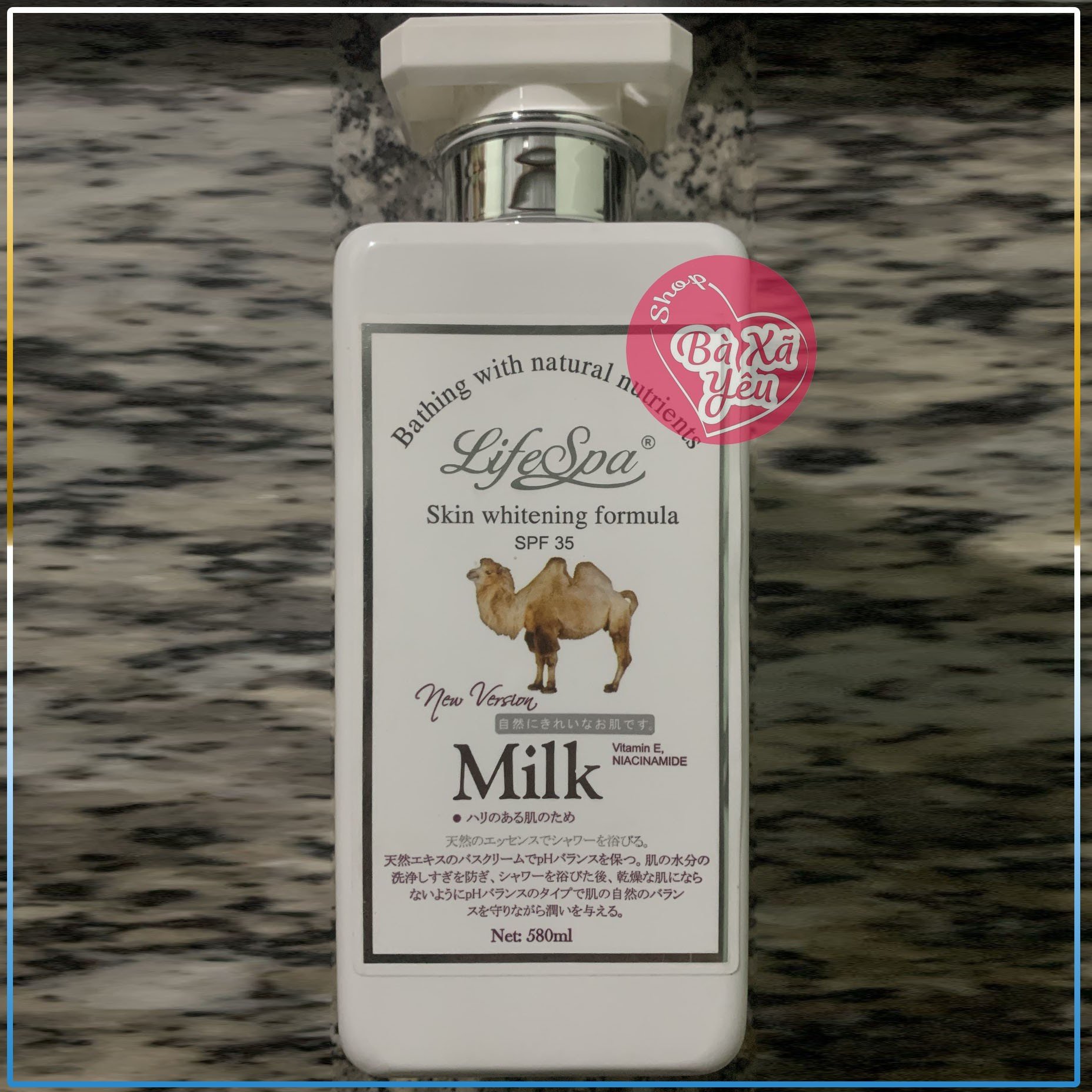 Sữa tắm trắng da milk life spa 580ml con cừu
