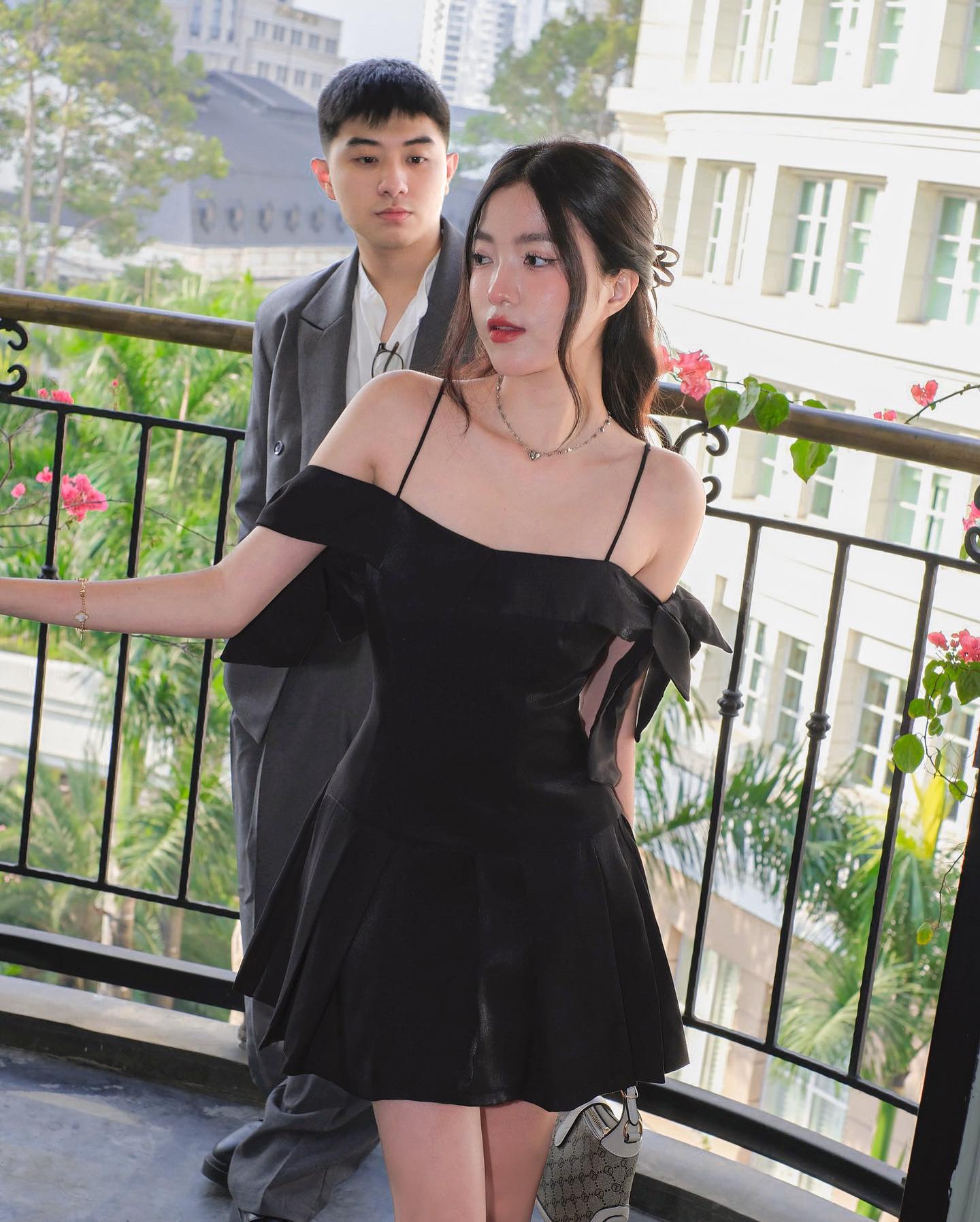GOLA - Đầm CASMIA - Đầm trễ vai nơ tùng xếp ly