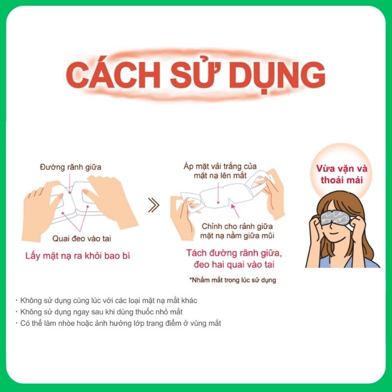 (Bán lẻ 1 miếng) MẶT NẠ NÓNG THƯ GIÃN MẮT KAO NHẬT BẢN