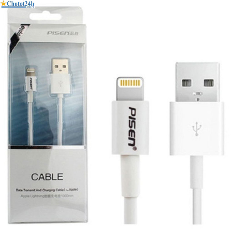 [HCM]Cáp sạc Pisen Lightning cho điện thoại iPhone 5/6/7/8/X -1M SUNHA