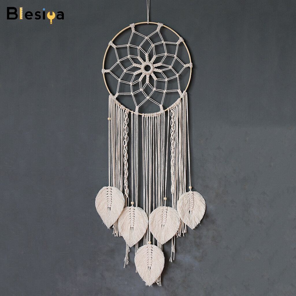 Blesiya Thảm Treo Tường Macrame Dệt Thủ Công, Trang Trí Nhà Cửa