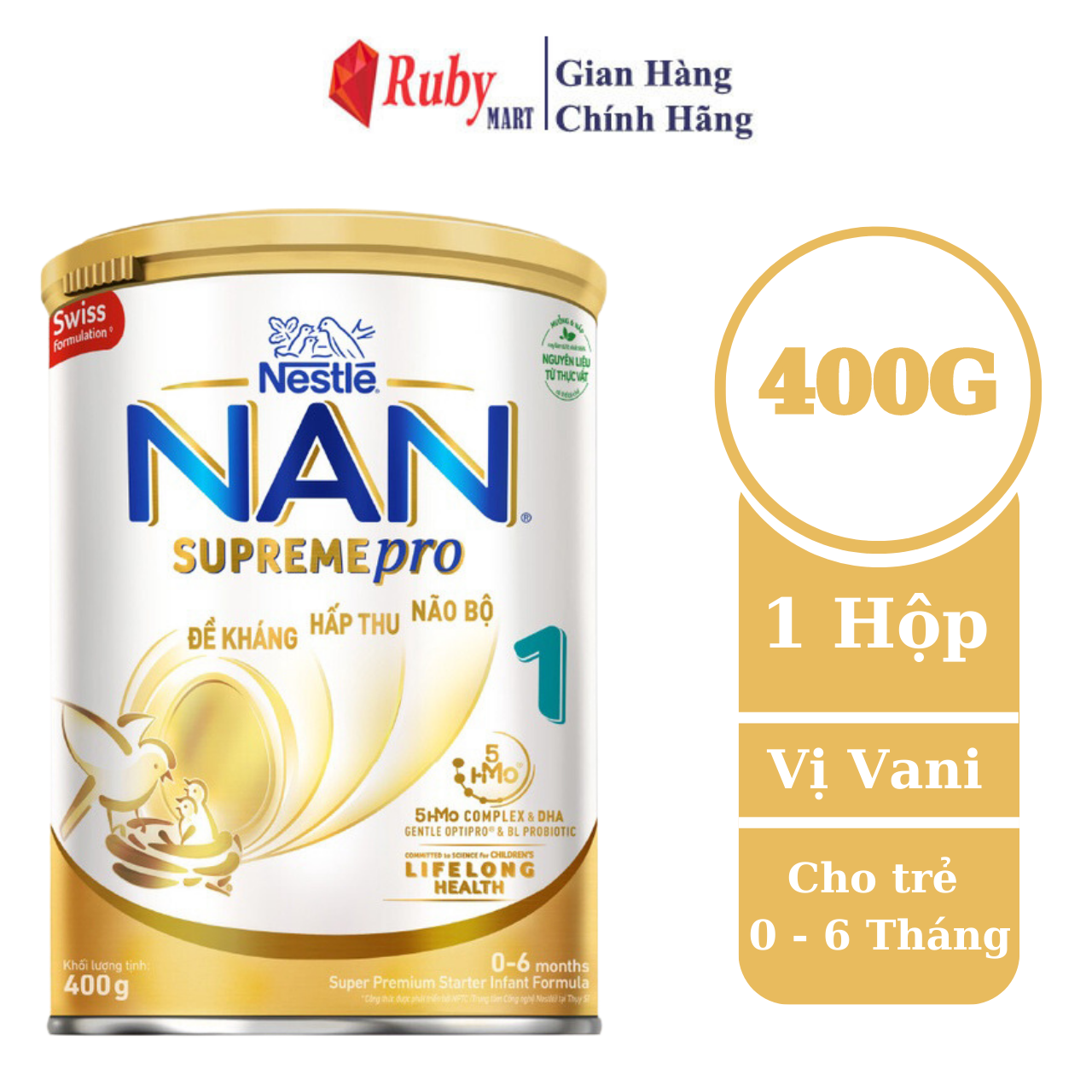 Nestlé NAN Supreme mepro 1 5hmo cans 400g formula nutrition
