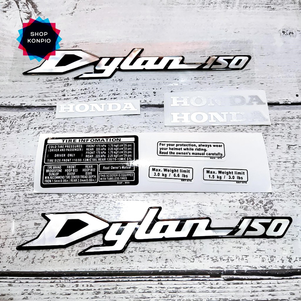 [ Loại Tốt ] Bộ Tem Chữ Nổi Dylan 150 Và Thông Số Cho Xe Dylan