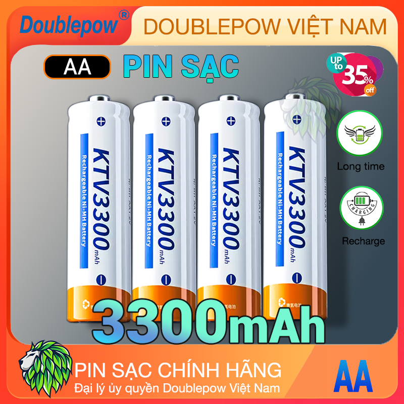Bộ 4 pin sạc AA 3300mAh Doublepow công suất lớn chuyên karaoke gia đình là một sản phẩm vô cùng hữu ích và tiện dụng cho những đồ dùng điện tử gia đình như pin micro karaoke…(TrắngCam))