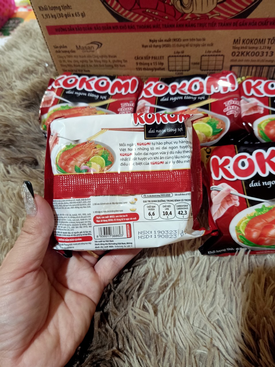 mì tôm chua cay Kokomi thùng 30 gói