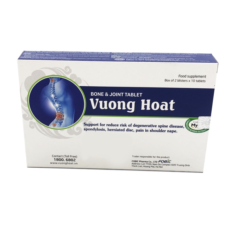 Viên xương khớp Vương Hoạt - Giảm thoái hóa cột sống, thoát vị địa đệm