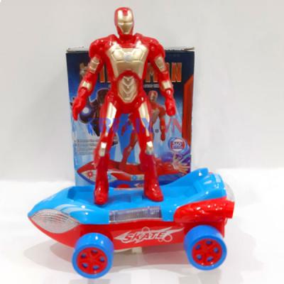 Hộp đồ chơi xe hơi pin đèn siêu nhân người sắt IRON MAN trượt