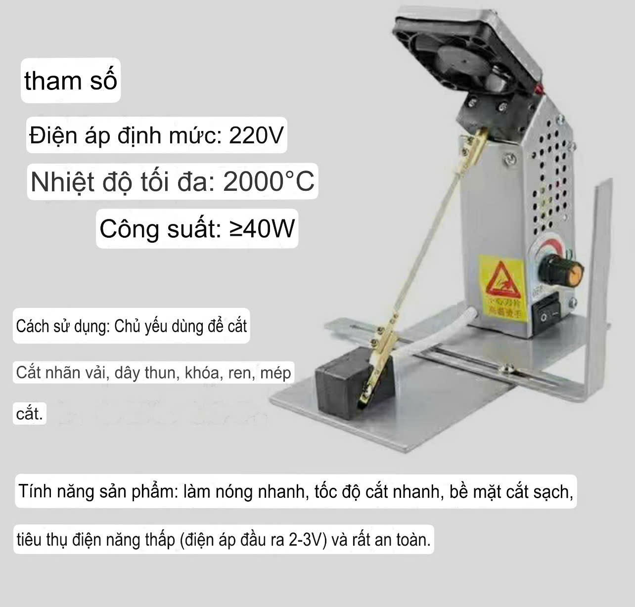 Máy cắt mác dây đai mini C-180 được sử dụng trong ngành may mặc(Tặng kèm 1 lưỡi thay thế)