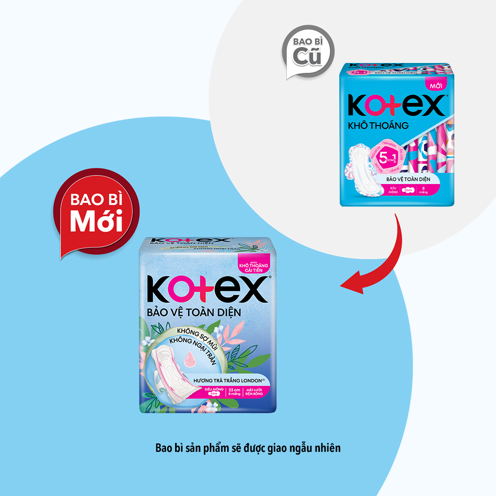 Băng vệ sinh Kotex khô thoáng siêu mỏng cánh 8 miếng