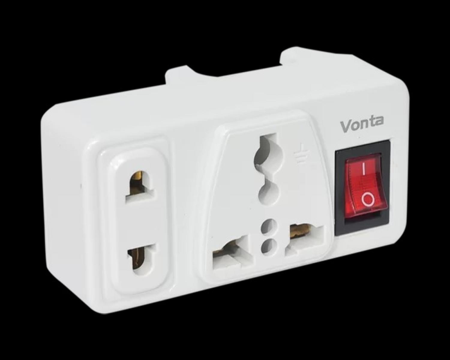 Ổ cấm chuyển đổi du lịch đa năng có công tắc 2000w 10a msp vdnv-t1