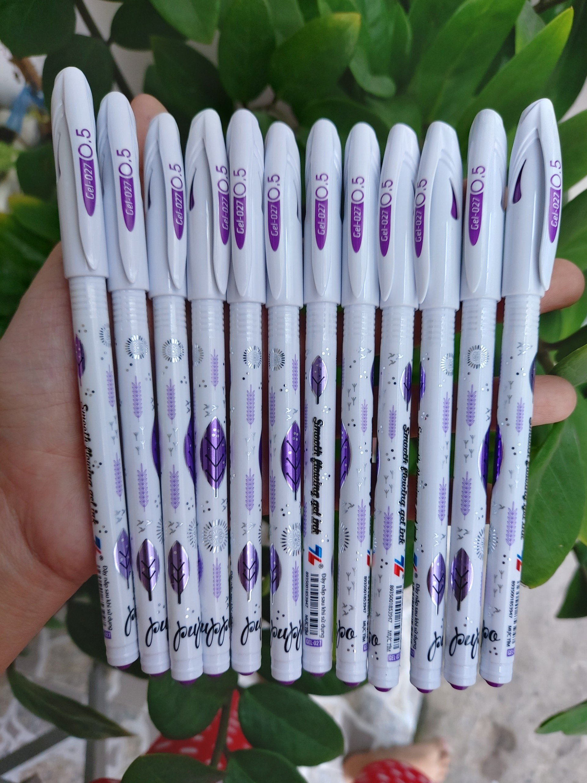 Hộp 20 cây bút gel mực tím Thiên Long GEL-027 chính hãng dành cho học sinh tiểu học.