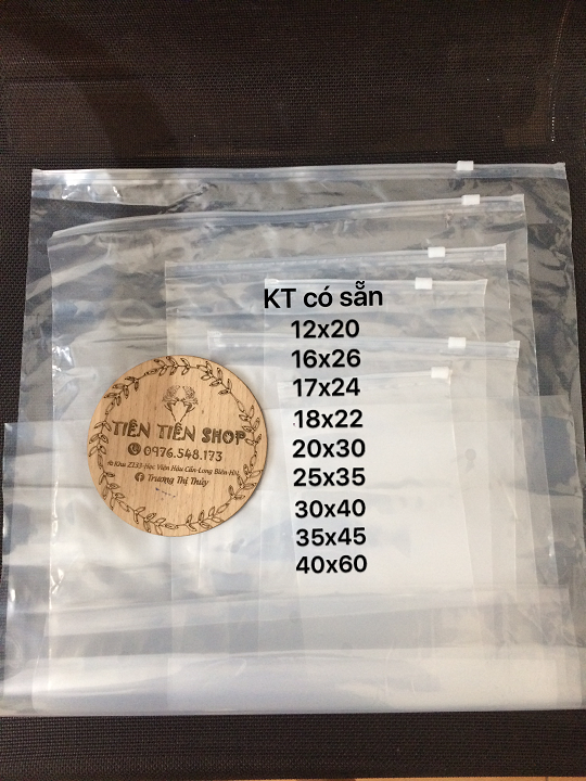 100g túi zip khoá kéo thân có lỗ thoát khí chọn size