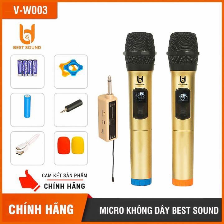 [HCM]MICRO KARAOKE KHÔNG DÂY BD-W003 2 MIC - HÁT CỰC HAY