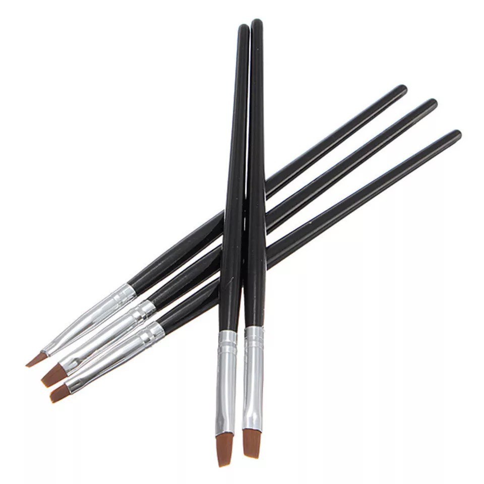Bộ 5 Cây Cọ Bản Cán Đen Làm Móng