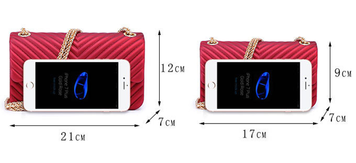 Túi xách nữ silicon lụa phong cách Hàn Quốc size 22cm