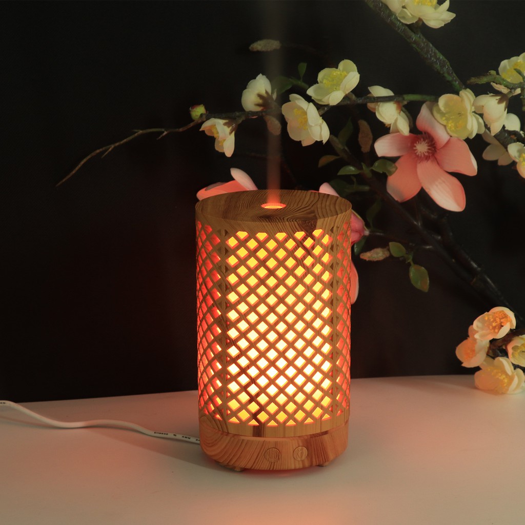Máy xông tinh dầu trụ cây , phun sương khuếch tán tỏa hương thơm tinh dầu, khử mùi hôi, ẩm mốc