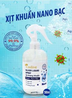 Chai xịt kháng khuẩn -Silver Liquid Spray Coslive 500ml thumbnail