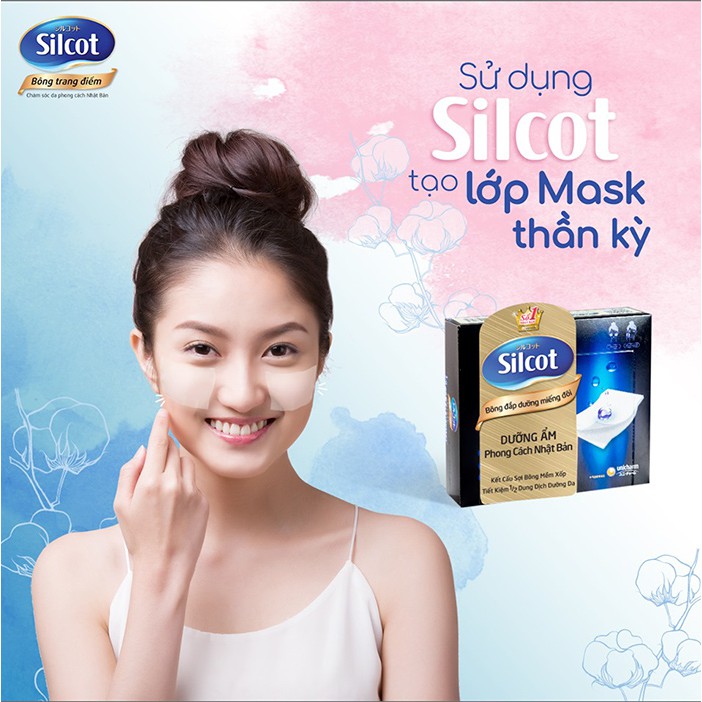 Bông Tẩy Trang Miếng Đôi Silcot Hộp 40 Miếng