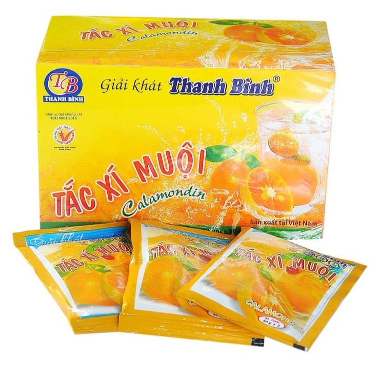 (TẮC HỘP GIẤY 900g / 18 gói) TẮC XÍ MUỘI GIẢI KHÁT THANH BÌNH Calamondin