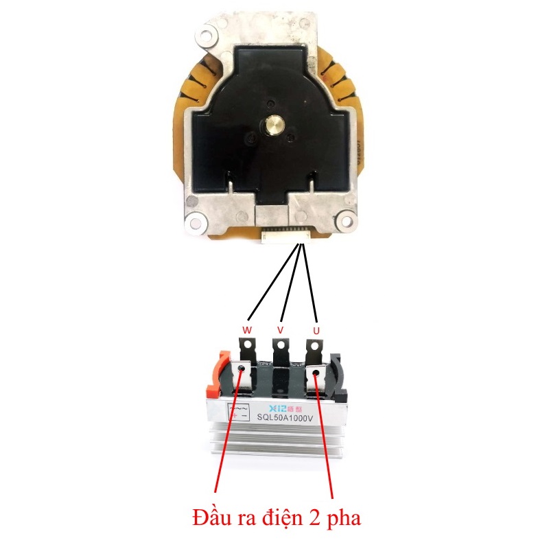 Bộ Combo Chế Máy Phát Điện Gió Từ Động Cơ ASMO 9.4W