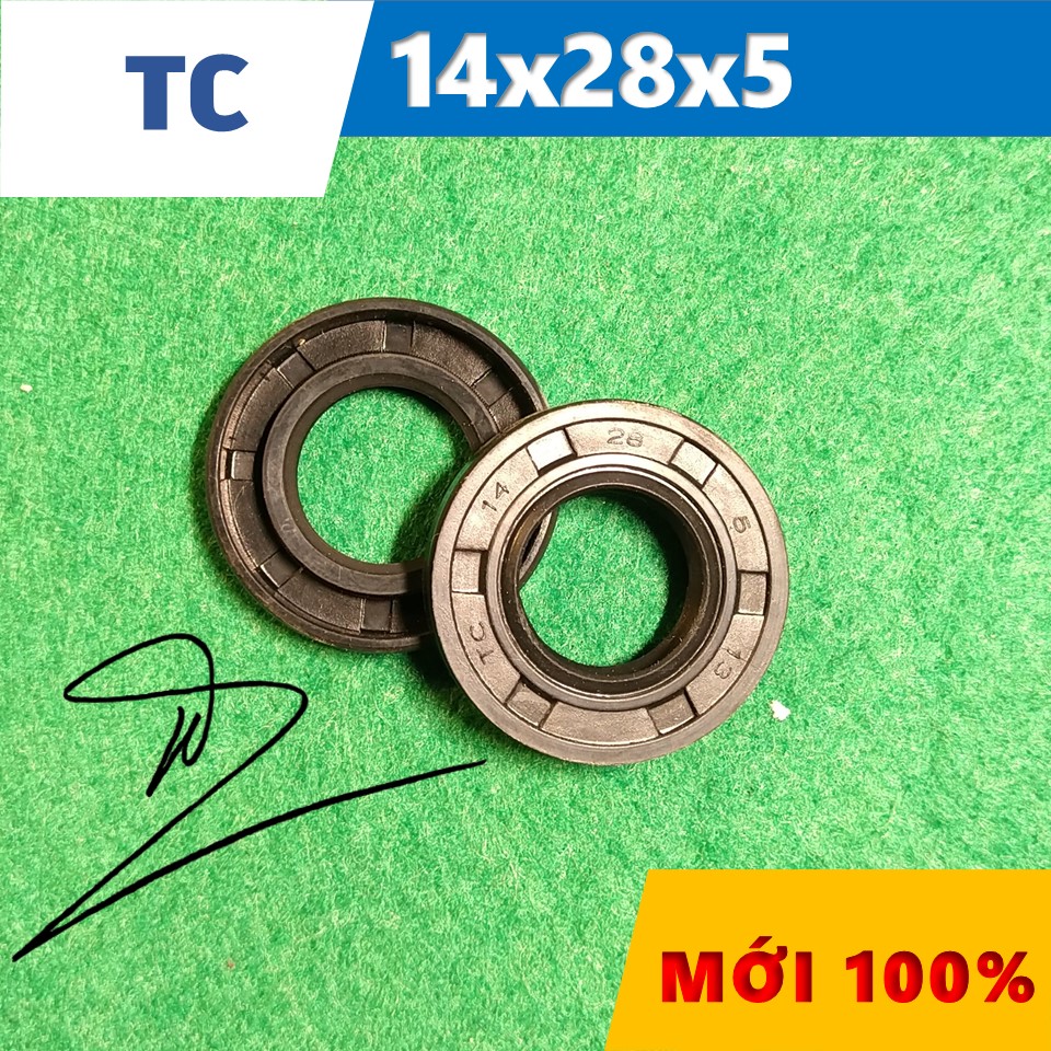 Phớt dầu TC 14x28x5   (Chắn dầu / lò xo / Phớt ben / Oil seal TC 14*28*5)