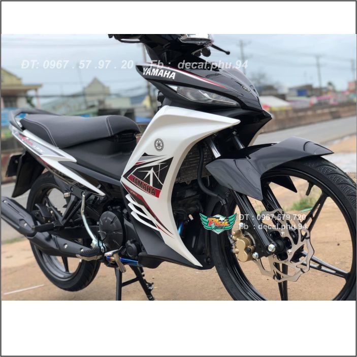 Tem rời Exciter 135 Trắng đỏ đen (H)