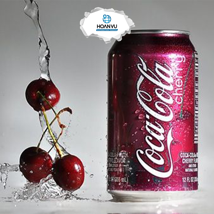 Thùng 12 Lon Nước Ngọt Coca-Cola Cherry (355ml) 06/2024