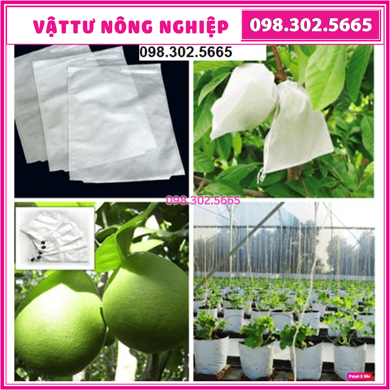 200 túi bao trái cây loại to Ánh Dương (túi bọc bưởi, xoài...) kích thước 30x30cm
