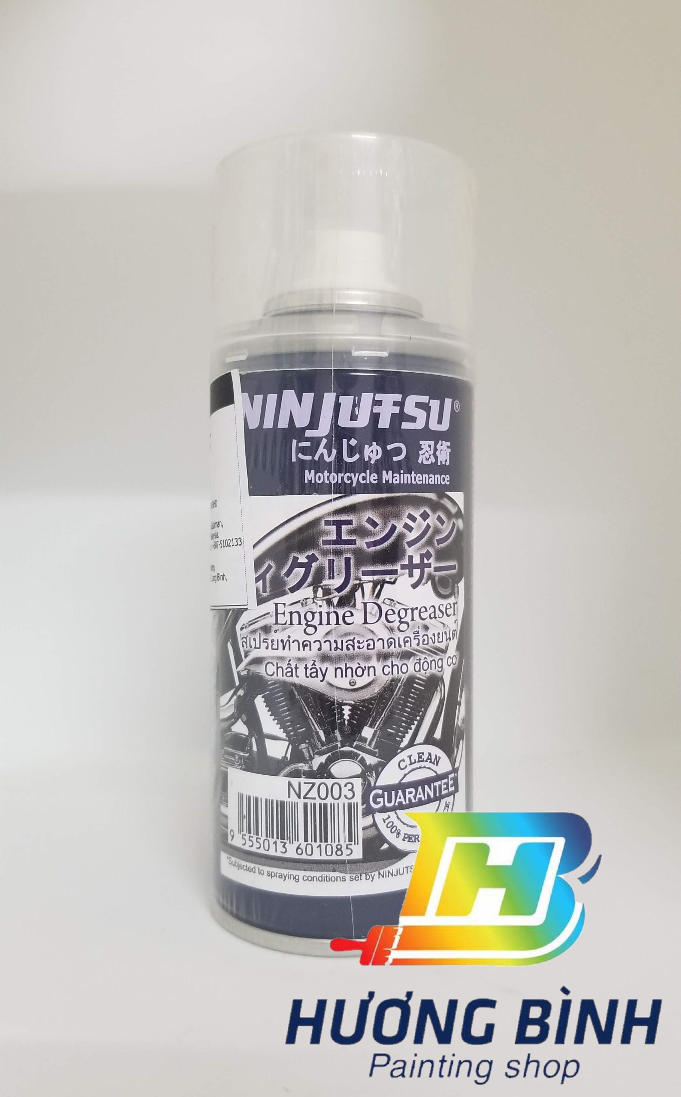 Chai xịt tẩy rửa dầu mỡ động cơ xe máy (đầu bò xe máy, lốc máy) NINJUTSU - NZ003