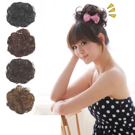 Búi tóc cột xoăn xù J25C, màu [nâu đỏ 2/33]