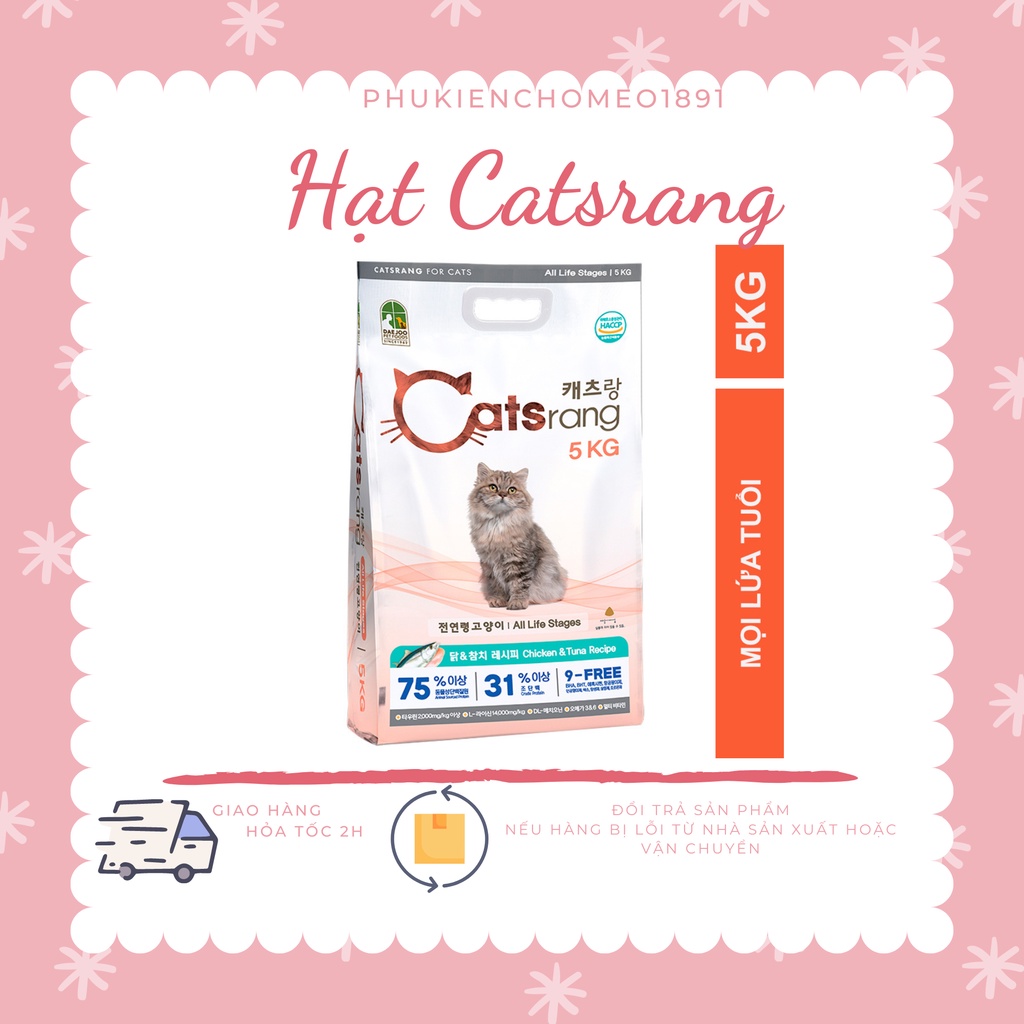 Thức Ăn Cho Mèo Catsrang 5Kg Cho Mọi Lứa Tuổi