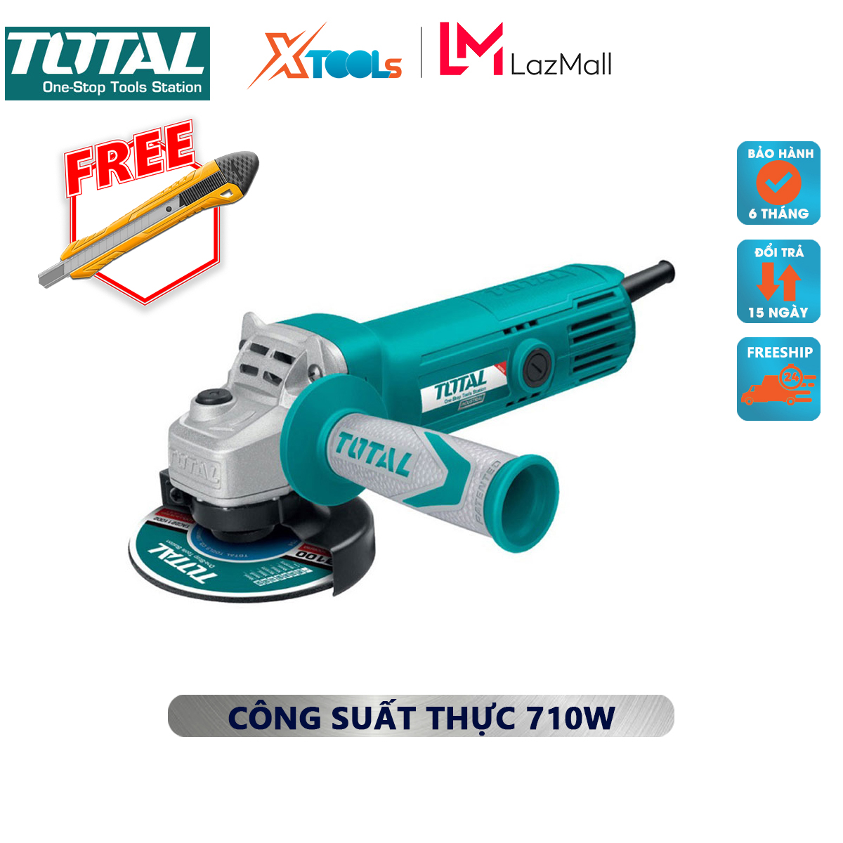 Angle grinder portable total TG1071006 cutting machine building material power 710W genuine