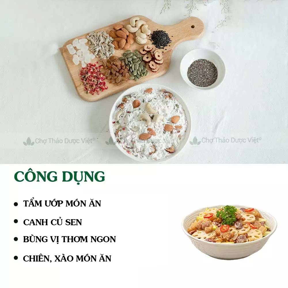 Bột củ sen nguyên chất 1Kg ( Bột củ sen dưỡng nhan, mix hạt dinh dưỡng phù hợp cho người ăn kiêng) - Chợ Thảo Dược Việt