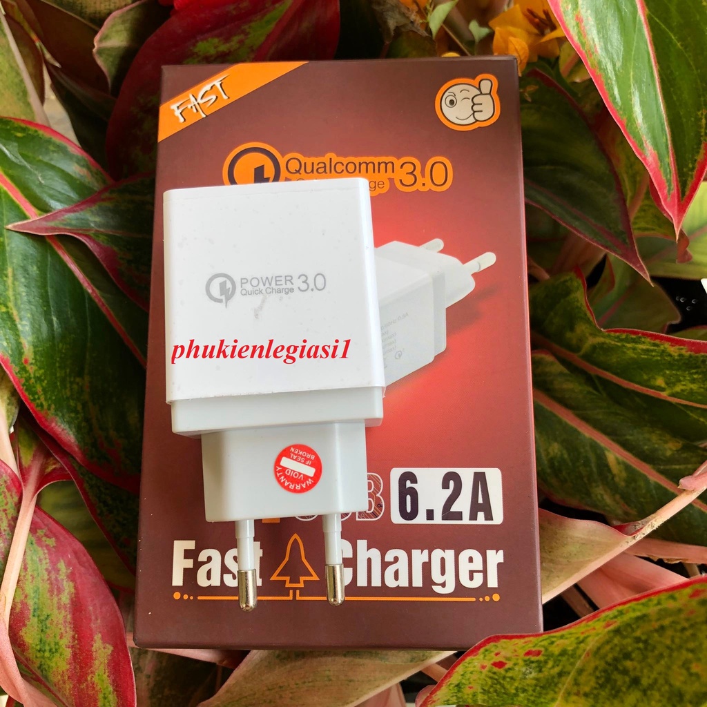 XÃ HÀNG THANH LÝ Cốc sạc Quick Charge 3.0 4 cổng usb