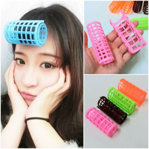 [HÀNG CÓ SẴN]Combo 6 ống cuốn tóc gai màu hồng-Lô cuốn(quấn) tóc xoăn
