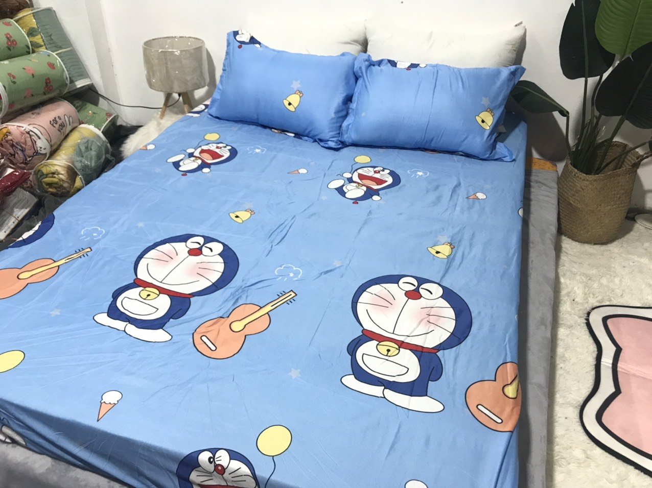 Bộ Ga Gối 3 Món ( Gồm 1 Ga Bo Chun + 2 Vỏ Gối) Mã CH201