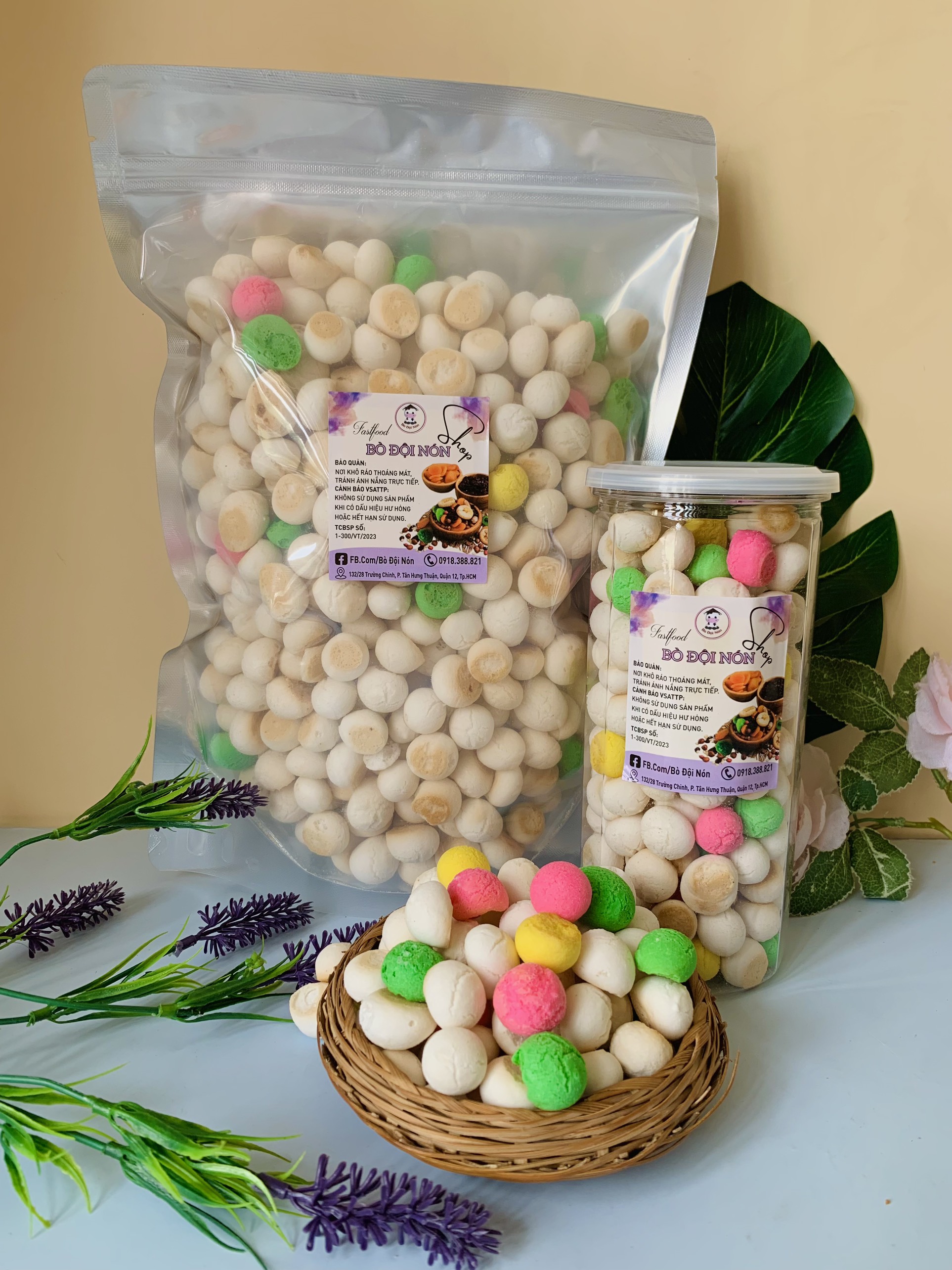 Bánh Men Bi Sữa (Bi Tròn) 200g/500g Bò Đội Nón