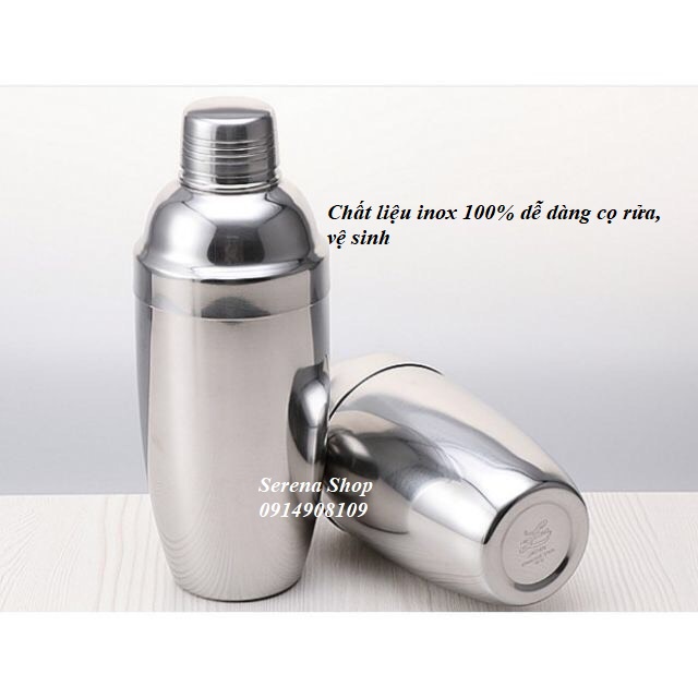 Bình lắc inox, bình shaker 350ml - 550ml - 750ml