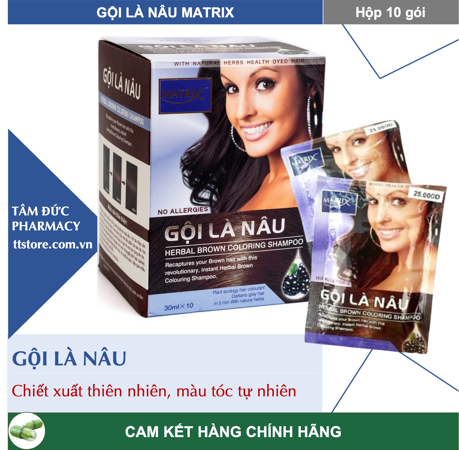 Dầu gội nhuộm tóc gội là nâu matrix