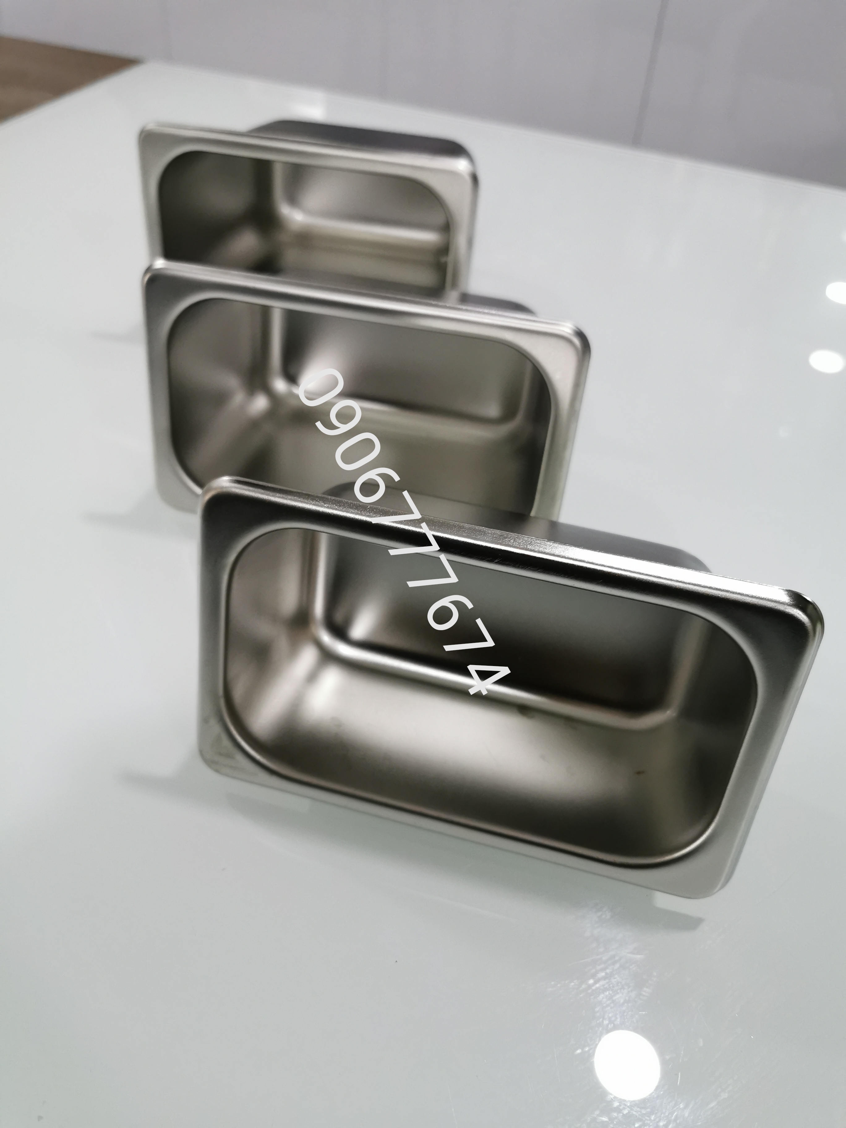 khay inox GN 1/9 đựng topping