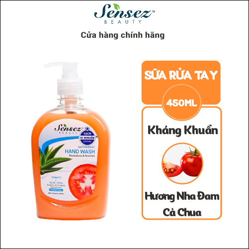 Nước Rửa Tay Dưỡng Da Kháng Khuẩn Sensez Beauty Hương Nha Đam - 475ml