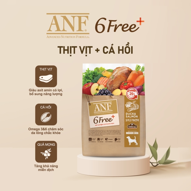 Hạt Chó Trên 6 Tháng ANF Natural 6Free Hữu Cơ