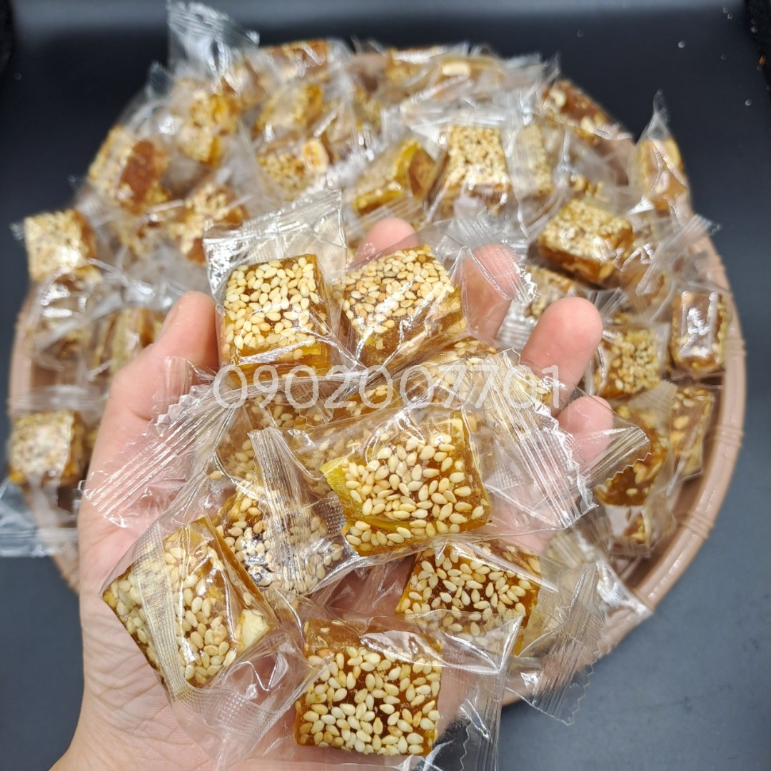 500g Kẹo khóm đậu mè mix dừa non- Đặc Sản Bến Tre -bánh kẹo ăn vặt - Đồ ăn vặt - mứt tết