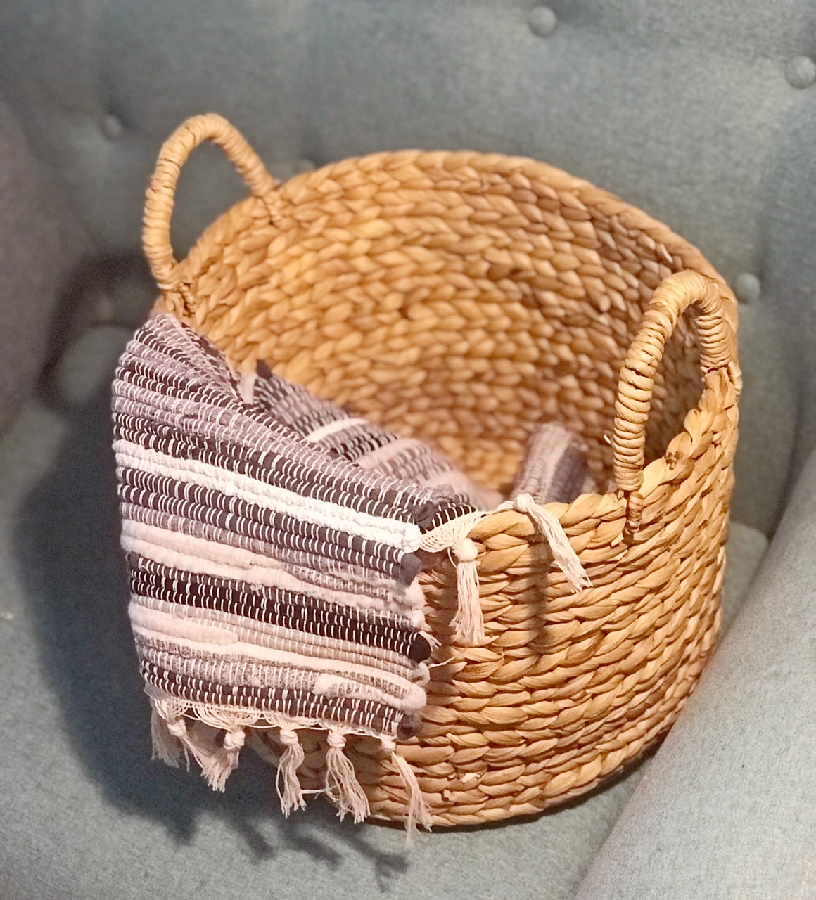 Hyacinth mini storage basket , home decor