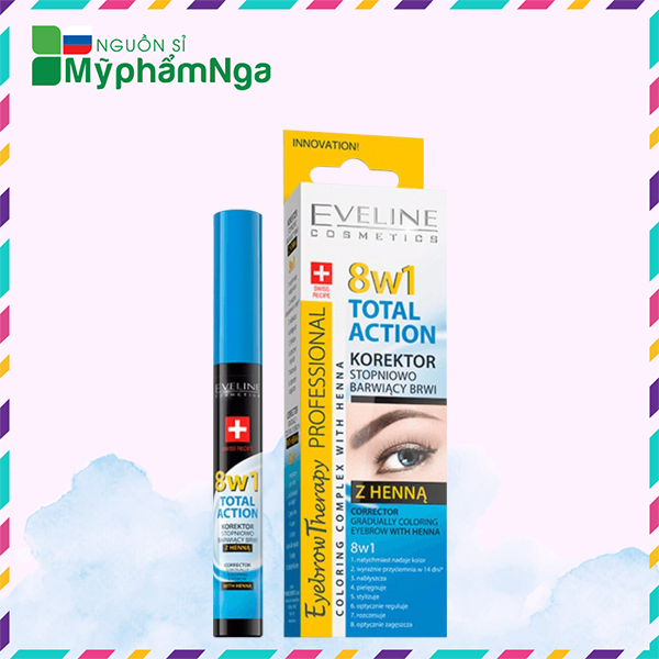 Dưỡng lông mày Eveline - Dưỡng mày Eveline 8in1