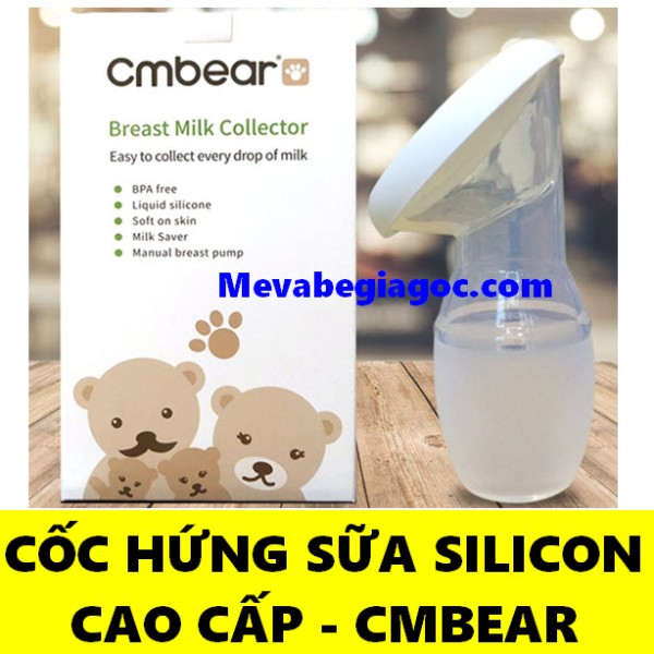 Cốc hứng sữa silicon cmbear cm bear cao cấp an toàn và tiện lợi