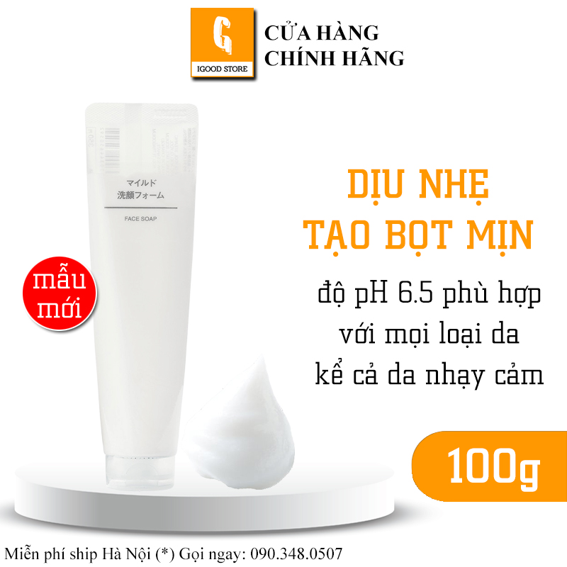 Igood - sữa rửa mặt muji face soap nhật bản 100g